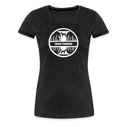 Women’s Premium T-Shirt - Irish Terrier - Monogramm - Anthrazit