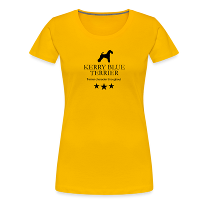 Women’s Premium T-Shirt - Kerry Blue Terrier - Terrier character throughout... - Sonnengelb