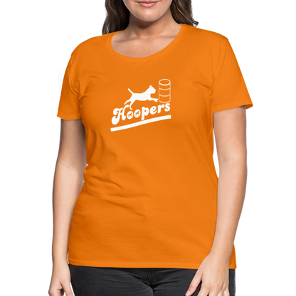 Women’s Premium T-Shirt - Hoopers mit Border Terrier - Orange