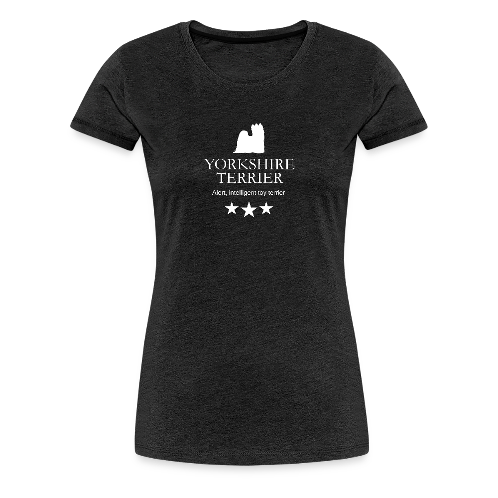 Women’s Premium T-Shirt - Yorkshire Terrier - Alert, intelligent toy terrier... - Anthrazit