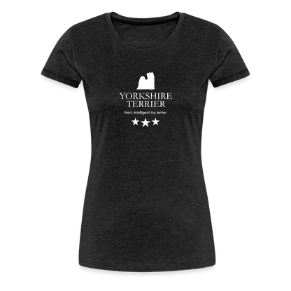 Women’s Premium T-Shirt - Yorkshire Terrier - Alert, intelligent toy terrier... - Anthrazit