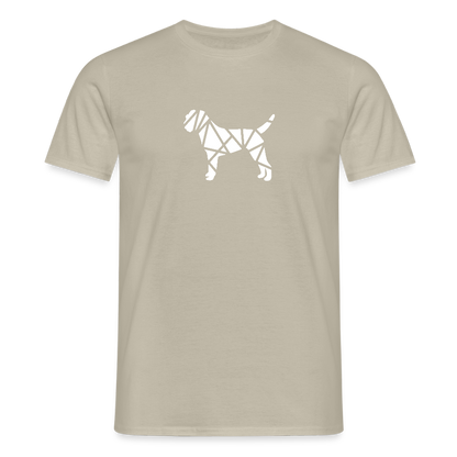 Border Terrier geometrisch | Männer T-Shirt - Sandbeige
