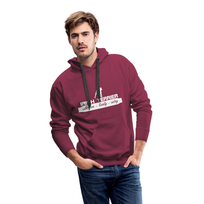 Irish Terrier - Active, lively, wiry... | Men’s Premium Hoodie - Bordeaux