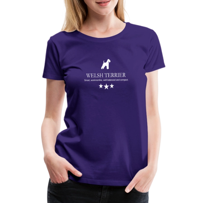 Women’s Premium T-Shirt - Welsh Terrier - Smart, workmanlike, well-balanced and compact... - Lila