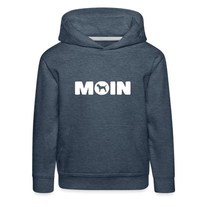 Kinder Premium Hoodie - Border Terrier - Moin - Jeansblau