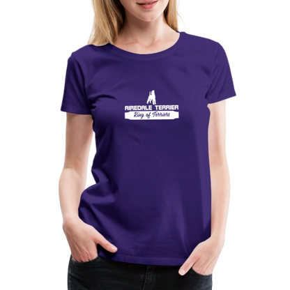 Frauen Premium T-Shirt - Airedale Terrier - King of terriers... - Lila