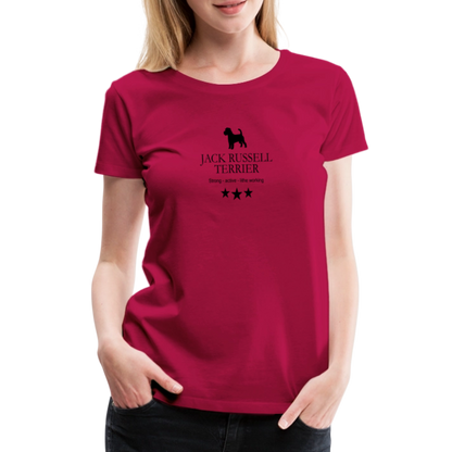 Women’s Premium T-Shirt - Jack Russell Terrier - Strong, active, lithe working... - dunkles Pink