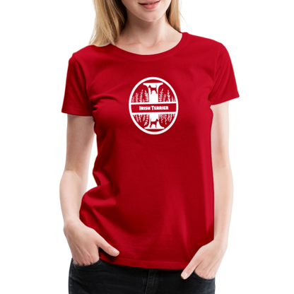 Women’s Premium T-Shirt - Irish Terrier - Monogramm - Rot
