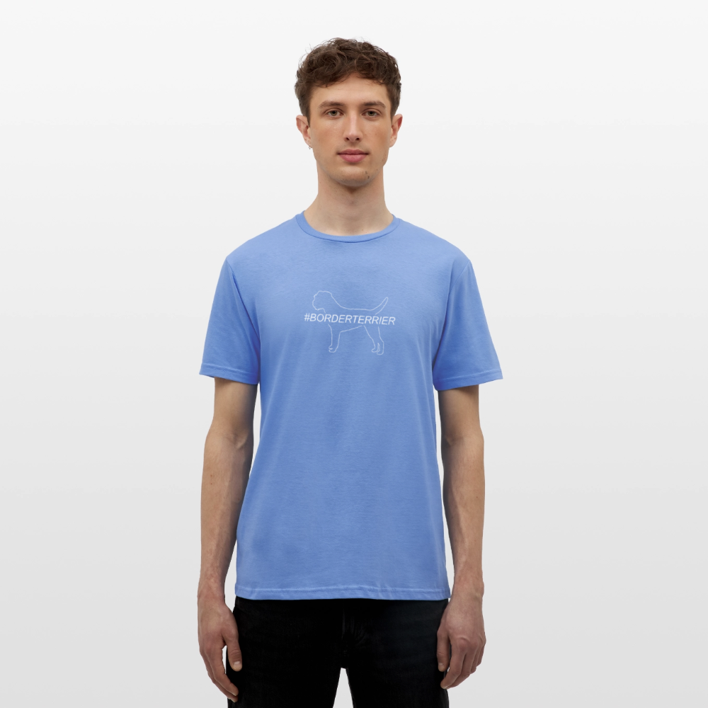 Border Terrier - Hashtag | Männer T-Shirt - carolina blue