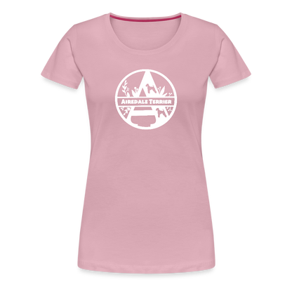 Women’s Premium T-Shirt - Airedale Terrier - Monogramm - Hellrosa