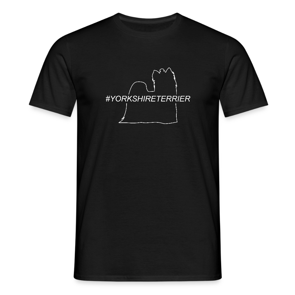 Yorkshire Terrier - Hashtag | Männer T-Shirt - Schwarz