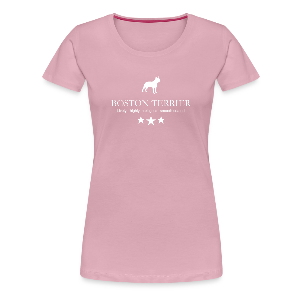 Women’s Premium T-Shirt - Boston Terrier - Lively, highly intelligent, smooth coated... - Hellrosa