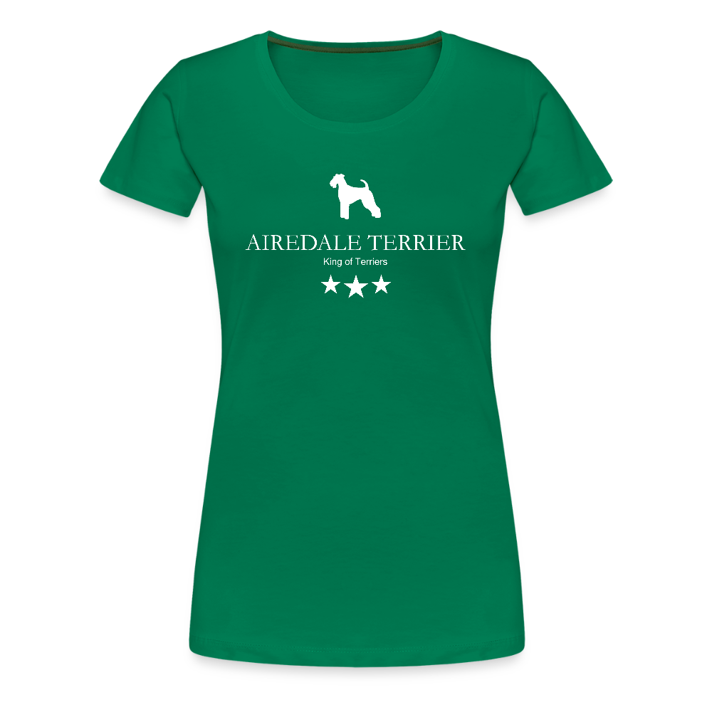 Women’s Premium T-Shirt - Airedale Terrier - King of terriers... - Kelly Green
