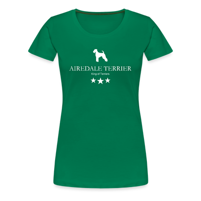 Women’s Premium T-Shirt - Airedale Terrier - King of terriers... - Kelly Green