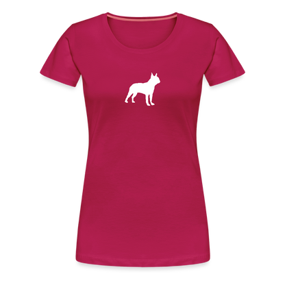 Boston Terrier-Silhouette | Women’s Premium T-Shirt - dunkles Pink