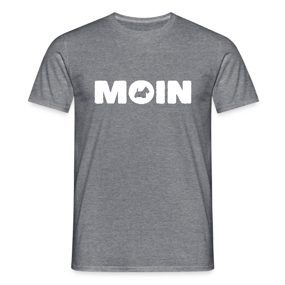 Scottish Terrier - Moin | Männer T-Shirt - Graphit meliert