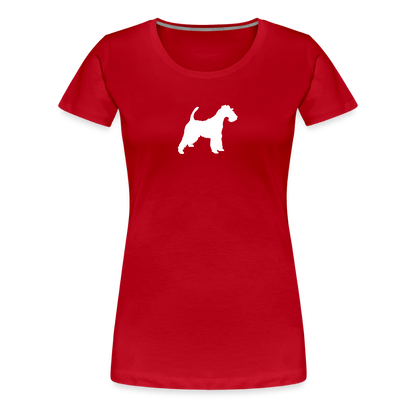 Foxterrier-Silhouette | Women’s Premium T-Shirt - Rot