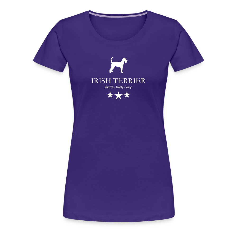 Women’s Premium T-Shirt - Irish Terrier - Active, lively, wiry... - Lila