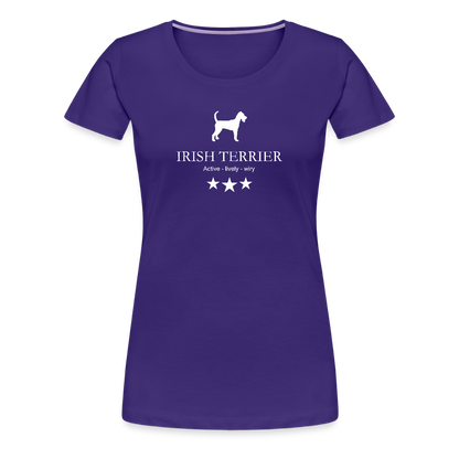 Women’s Premium T-Shirt - Irish Terrier - Active, lively, wiry... - Lila