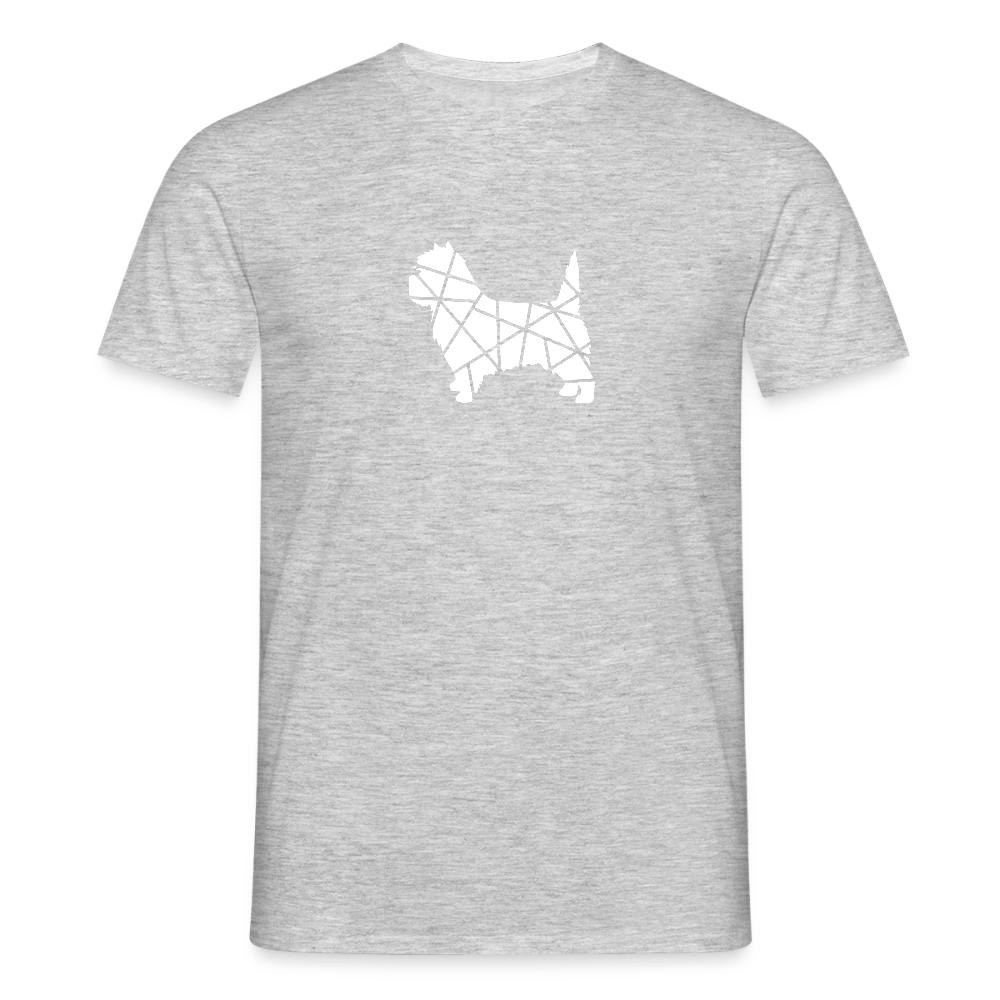 Cairn Terrier geometrisch | Männer T-Shirt - Grau meliert