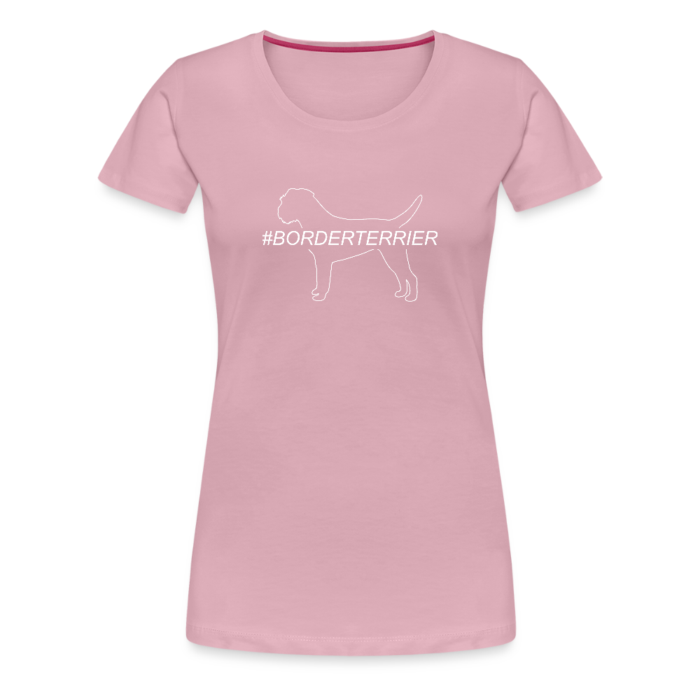 Women’s Premium T-Shirt - Border Terrier - Hashtag - Hellrosa