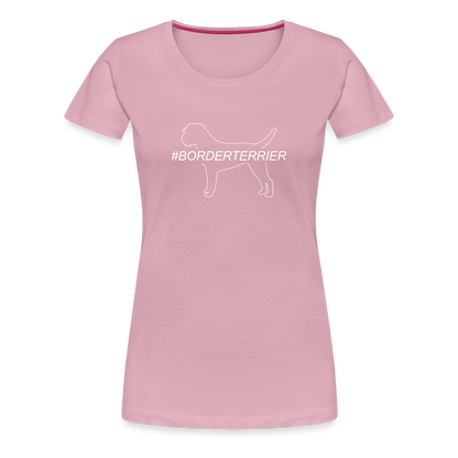 Women’s Premium T-Shirt - Border Terrier - Hashtag - Hellrosa