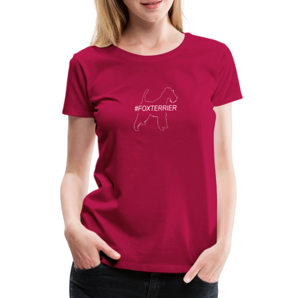 Women’s Premium T-Shirt - Foxterrier - Hashtag - dunkles Pink