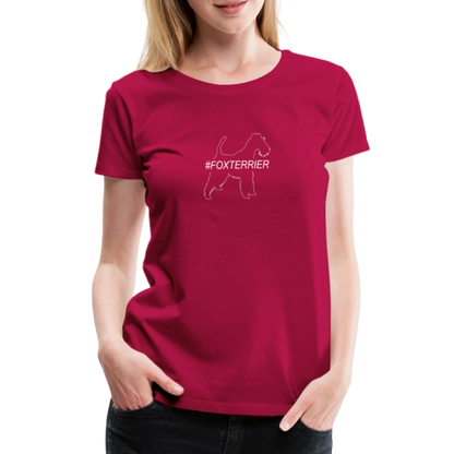 Women’s Premium T-Shirt - Foxterrier - Hashtag - dunkles Pink