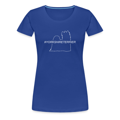 Women’s Premium T-Shirt - Yorkshire Terrier - Hashtag - Königsblau