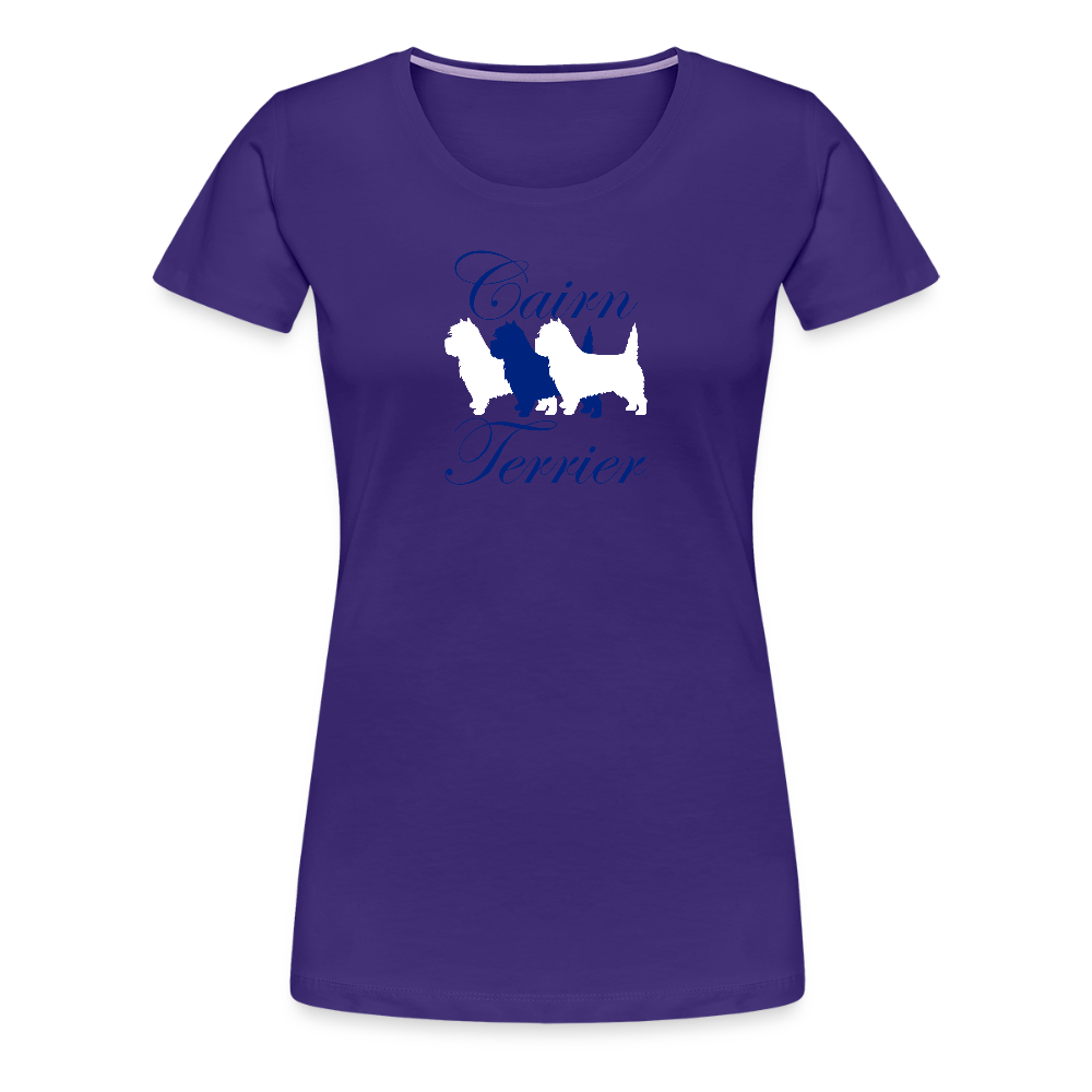 Women’s Premium T-Shirt - Cairn Terrier-Schriftzug - Lila