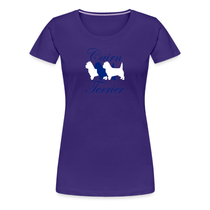 Women’s Premium T-Shirt - Cairn Terrier-Schriftzug - Lila