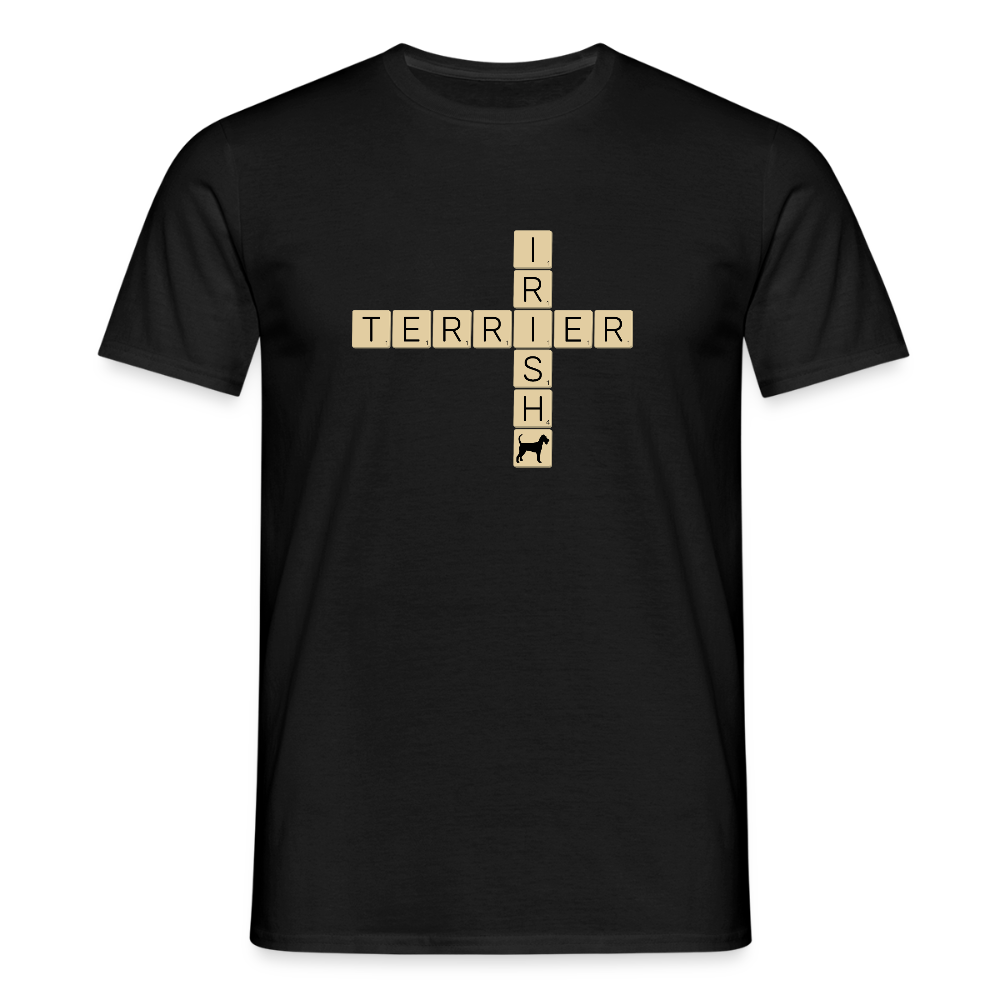 Irish Terrier - Scrabble | Männer T-Shirt - Schwarz