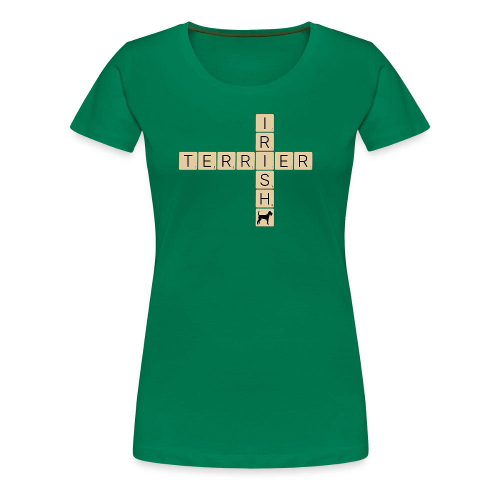 Irish Terrier - Scrabble | Women’s Premium T-Shirt - Kelly Green