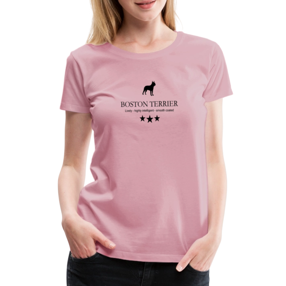 Women’s Premium T-Shirt - Boston Terrier - Lively, highly intelligent, smooth coated... - Hellrosa