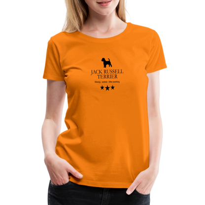 Women’s Premium T-Shirt - Jack Russell Terrier - Strong, active, lithe working... - Orange
