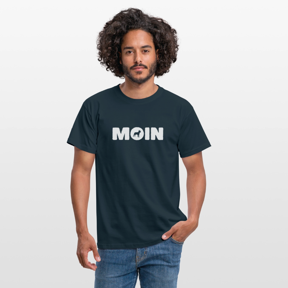 Boston Terrier - Moin | Männer T-Shirt - Navy