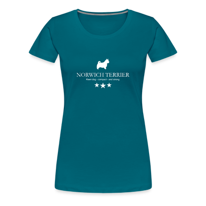 Women’s Premium T-Shirt - Norwich Terrier - Keen dog, compact and strong... - Divablau