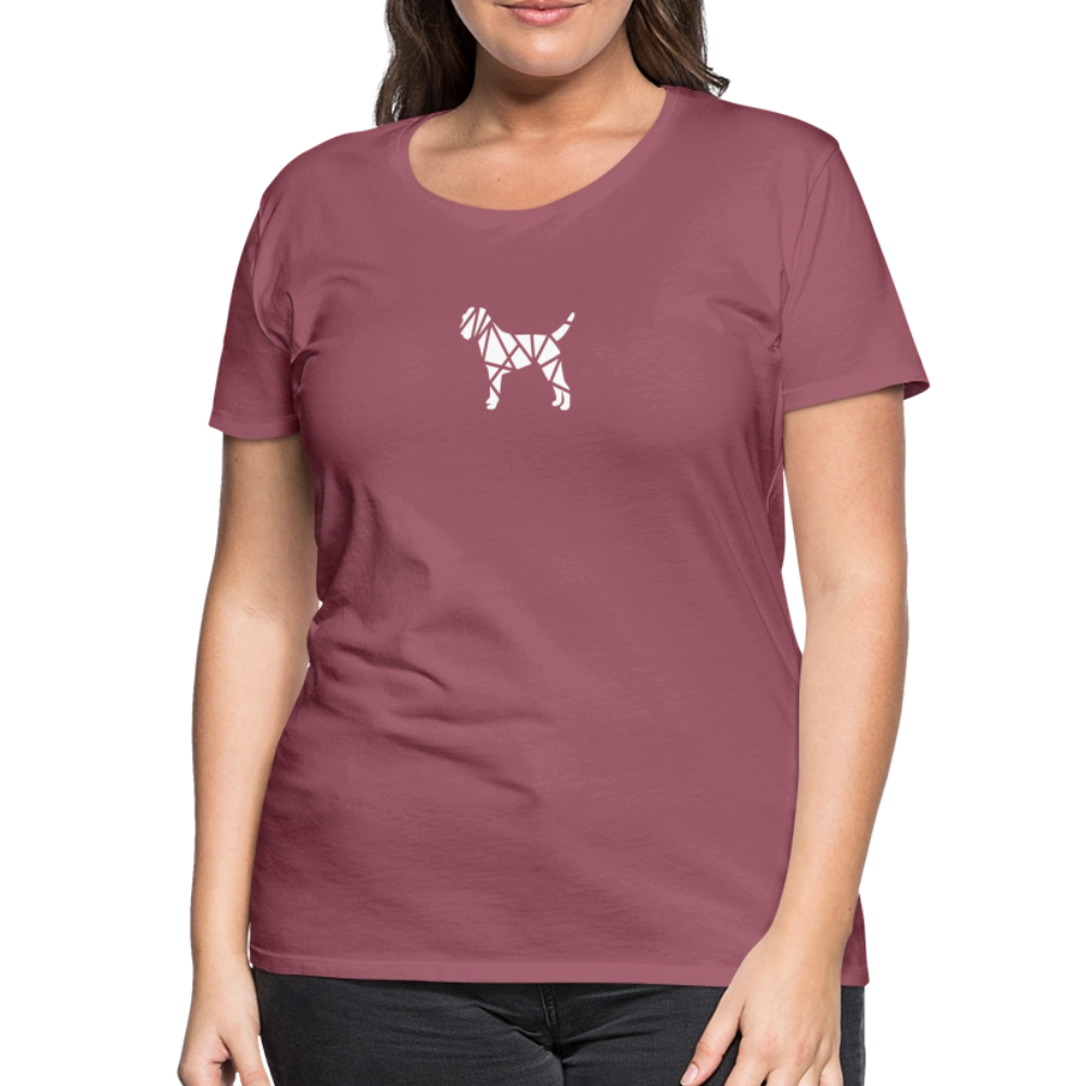 Women’s Premium T-Shirt - Border Terrier geometrisch - Malve