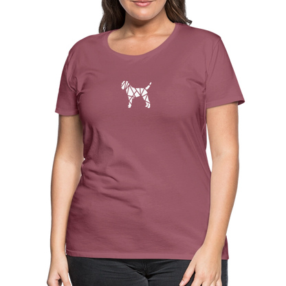 Women’s Premium T-Shirt - Border Terrier geometrisch - Malve