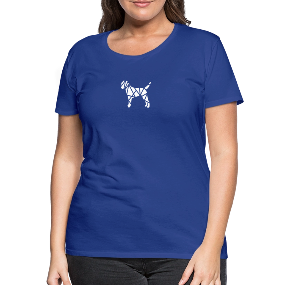 Women’s Premium T-Shirt - Border Terrier geometrisch - Königsblau