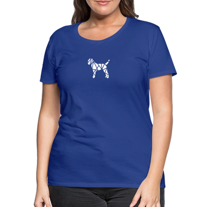 Women’s Premium T-Shirt - Border Terrier geometrisch - Königsblau