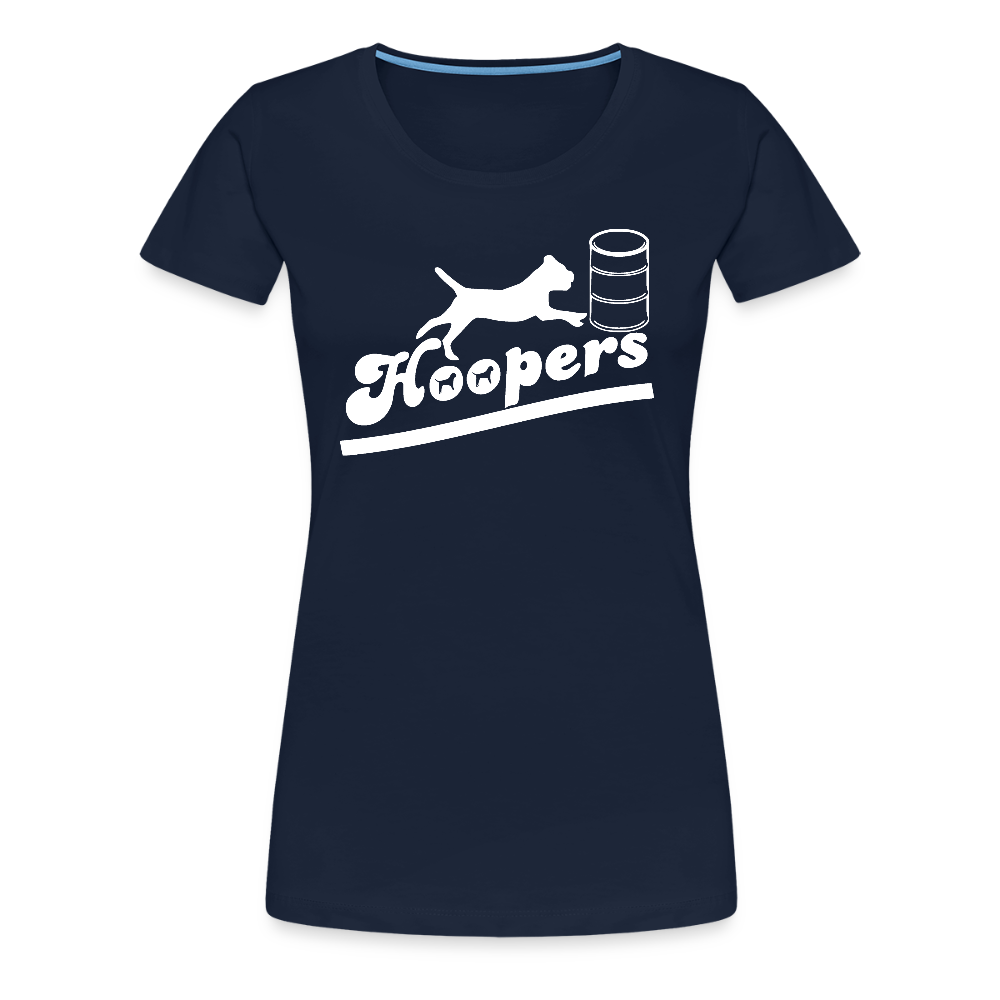 Women’s Premium T-Shirt - Hoopers mit Border Terrier - Navy