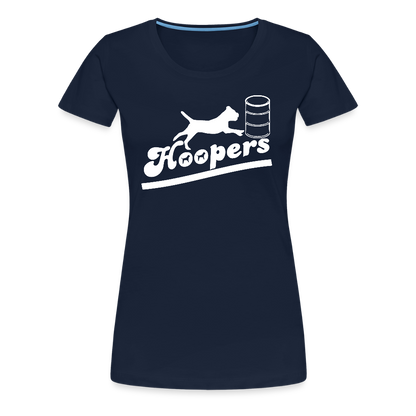 Women’s Premium T-Shirt - Hoopers mit Border Terrier - Navy