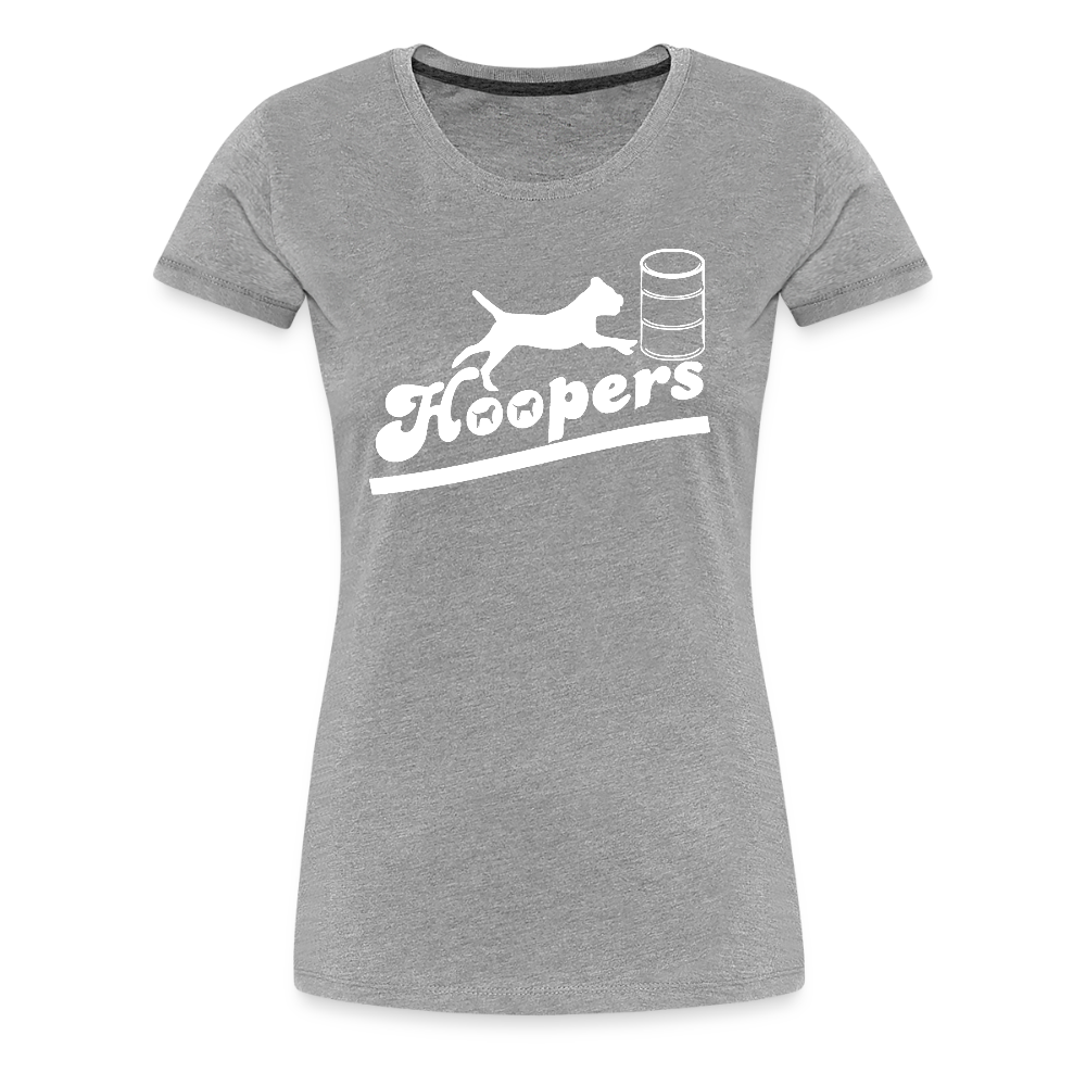 Women’s Premium T-Shirt - Hoopers mit Border Terrier - Grau meliert