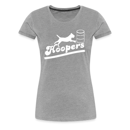 Women’s Premium T-Shirt - Hoopers mit Border Terrier - Grau meliert