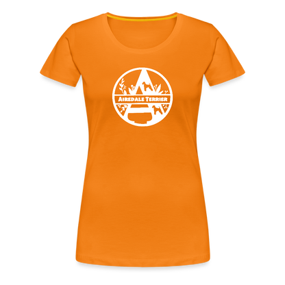 Women’s Premium T-Shirt - Airedale Terrier - Monogramm - Orange