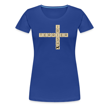 Irish Terrier - Scrabble | Women’s Premium T-Shirt - Königsblau
