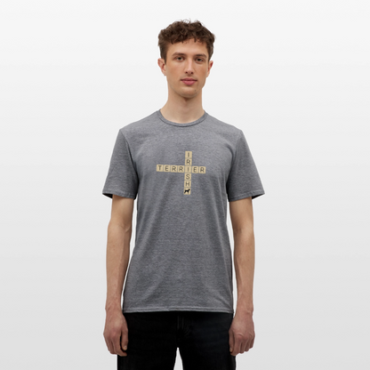 Irish Terrier - Scrabble | Männer T-Shirt - Graphit meliert