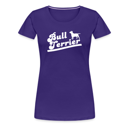 Women’s Premium T-Shirt - Bull Terrier-Schriftzug - Lila