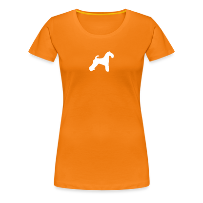 Kerry Blue Terrier-Silhouette | Women’s Premium T-Shirt - Orange